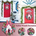 thumbnail image 2 of Easter Bunny Wreath Ornament Rabbit's Butt & Ear Wreath Door Hanging Decor, 2 of 5