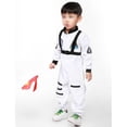 thumbnail image 5 of Mono de astronauta para niño de Halloween Disfraz de astronauta para niño Disfraz de Cosplay para el día de los niños (Blanco L), 5 of 5