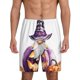 thumbnail image 1 of Balery Halloween Gnome With Pumpkins Pantalones cortos de pijama de punto de algodón para hombre con cinturilla y bolsillos-X-Large, 1 of 6