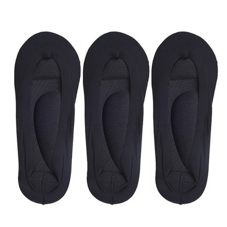 

HeroNeo 3 Pairs 3D Women Socks Invisiable Sponge Ice Silk Ladies No Show Socks Non-slip Boat Sock Low Cut Feet Socks