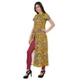 thumbnail image 2 of Moomaya Printed Kurta Front Slit Tunic Tops Women Summer Wear Ladies Kurti, 2 of 5