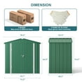 thumbnail image 2 of Storage Shed, Lofka 6x4 Ft Sheds & Outdoor Storage, Lockable Metal Garden Shed, Tool Shed Tiny House Vertical Outside Storage Building for Backyard, Lawn, Patio, Bike, Green, 2 of 8