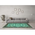 thumbnail image 3 of Ahgly Company Machine Washable Indoor Rectangle Animal Turquoise Blue Traditional Area Rugs, 5' x 8', 3 of 4