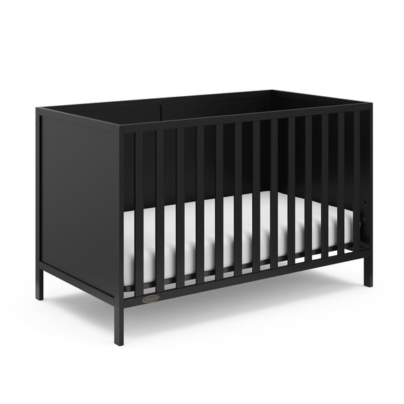 Graco Theo 3-in-1 Convertible Baby Crib, Black