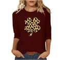 thumbnail image 3 of TaTaai Women St. Patrick's Print Crew Neck 3/4 Sleeve Black T-Shirt Loose Casual Top Ladies Spring Street Wear Lightweight Breathable Non-See-Through No Fading Soft Top Gift, 3 of 7