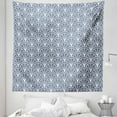 thumbnail image 1 of Geometric Tapestry, Monochrome Nautical Themed Eastern Pattern Marine Inspired Circles Ocean Design, Fabric Wall Hanging Decor for Bedroom Living Room Dorm, 5 Sizes, Grey White, by Ambesonne, 1 of 1