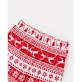 thumbnail image 6 of PatPat Christmas Pajamas Family Matching Toddler Girls Boys Cardigan Long Sleeve Button Down 2 Piece Top & Pants PJs Set Fair Isle Holiday Sleepwear with Socks, Red, 3-4Y, 6 of 7