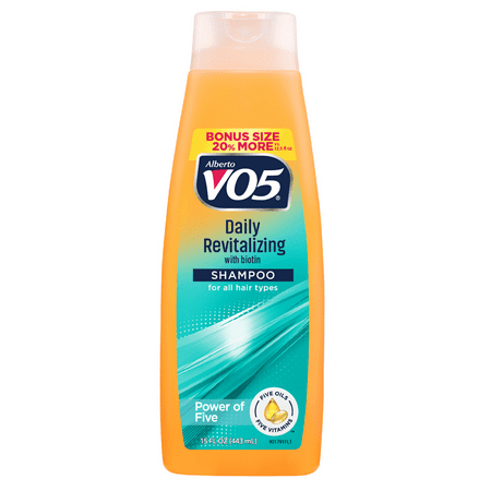 Alberto VO5 Daily Revitalizing Hair Shampoo with Biotin, for All Hair Types, 15 fl oz