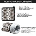 thumbnail image 7 of Brown Geometric Triangle Diamond Pattern Kitchen Oven Mitt and Pot Holder Sets 4 Pcs for Baking, Cooking and Grilling, Heat Resistant Up To 392 °F, 7 of 7