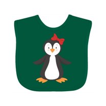 Inktastic Cute Penguin, Little Penguin, Penguin with Bow Boys or Girls Baby Bib