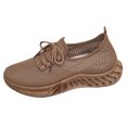 thumbnail image 6 of Lace Up Mesh Walking Shoes for Women Lightweight Non Slip Wide Width Athletic Casual Workout Sneakers, 6 of 7