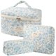 thumbnail image 1 of Dkieuyu Juego De 3 Bolsas De Maquillaje Acolchadas De Algodón, Bolsa De Maquillaje Floral, Bolsa De Maquillaje Linda, Bolsa De Maquillaje De Viaje, Bolsa De Aseo Grande, Bolsa De Maquillaje, Organizad, 1 of 1