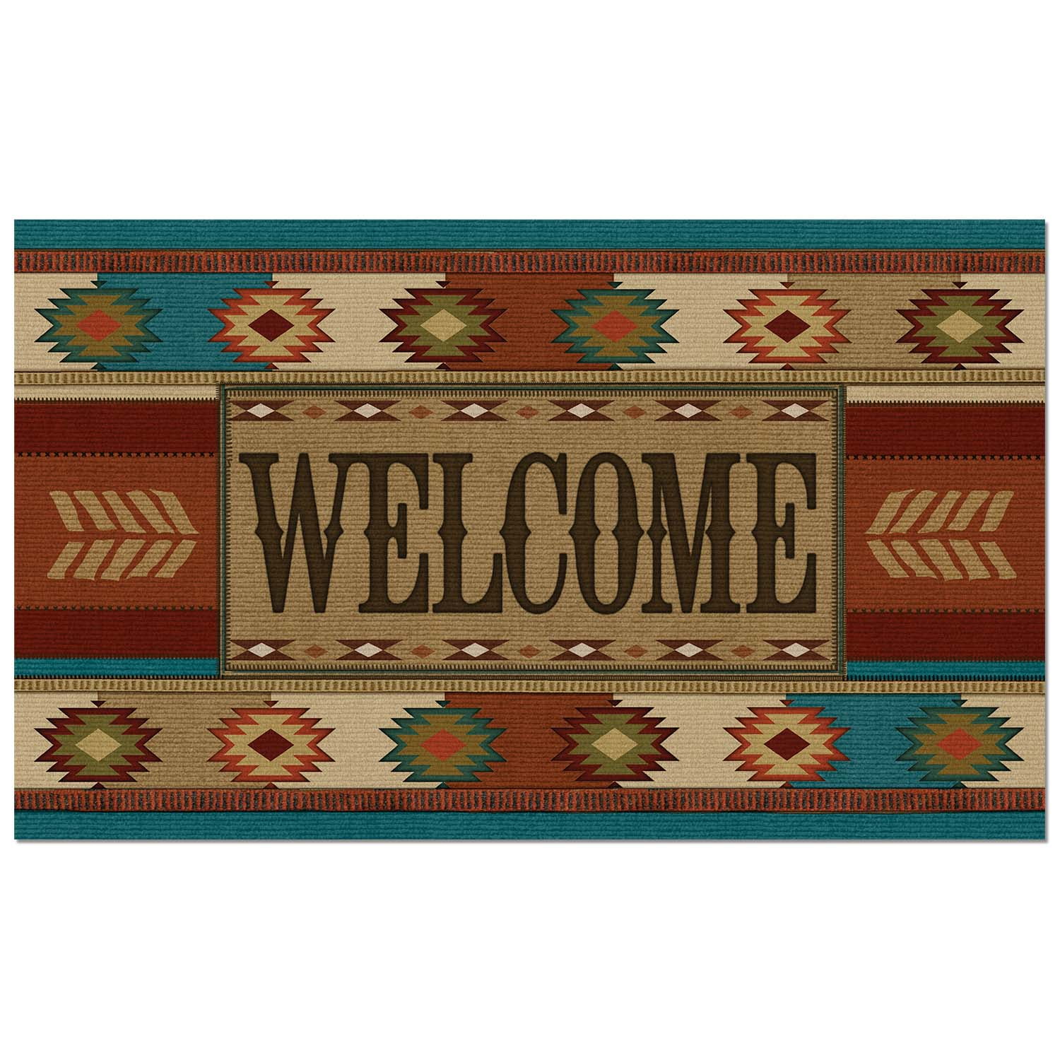 CounterArt 'Southwest Welcome' Indoor/Outdoor Entryway Mat 29.5' by 17.75'