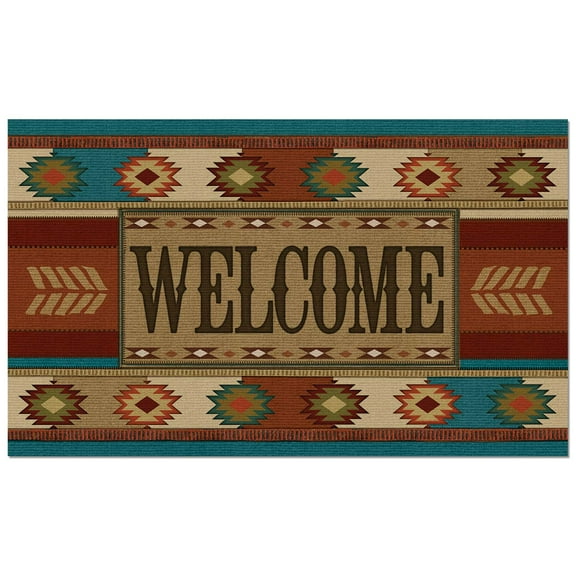 CounterArt "Southwest Welcome" Decorative Indoor/Outdoor Entryway Floor Mat 29.5" by 17.75"