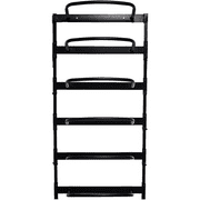 Power Systems Economy Wall Rack for Foam Rollers, 6-Roller Storage, Black Metal, 9.5"x23"x49"