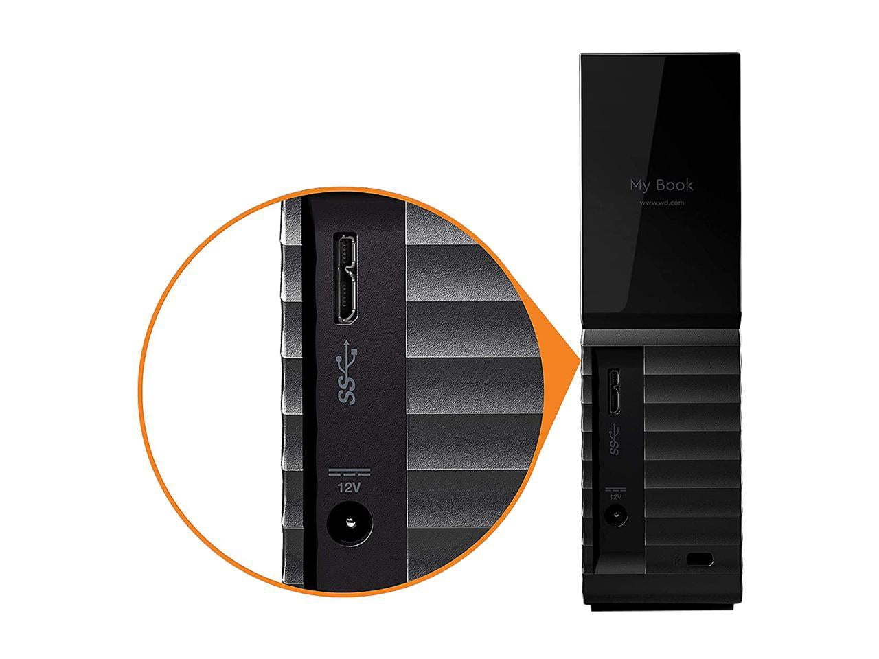WD My Book 16TB USB 3.0, Micro-B External Desktop Hard Drive WDBBGB0160HBK-NESN Black