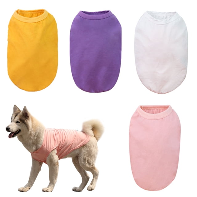 4 Uds. Chaleco para mascotas, ropa para perros, suministros para perros grandes, ropa para perros de Color sólido MFZFUKR l