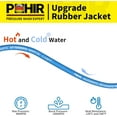 thumbnail image 3 of POHIR 150ft Pressure Washer Hose 3/8" 4800 PSI, Kink Resistant Industrial Grade Hose with Quick Connect Ends and Adapters for Hot & Cold Water up to 248°F, Steel Wire Braided Hose for Power Washing, 3 of 10