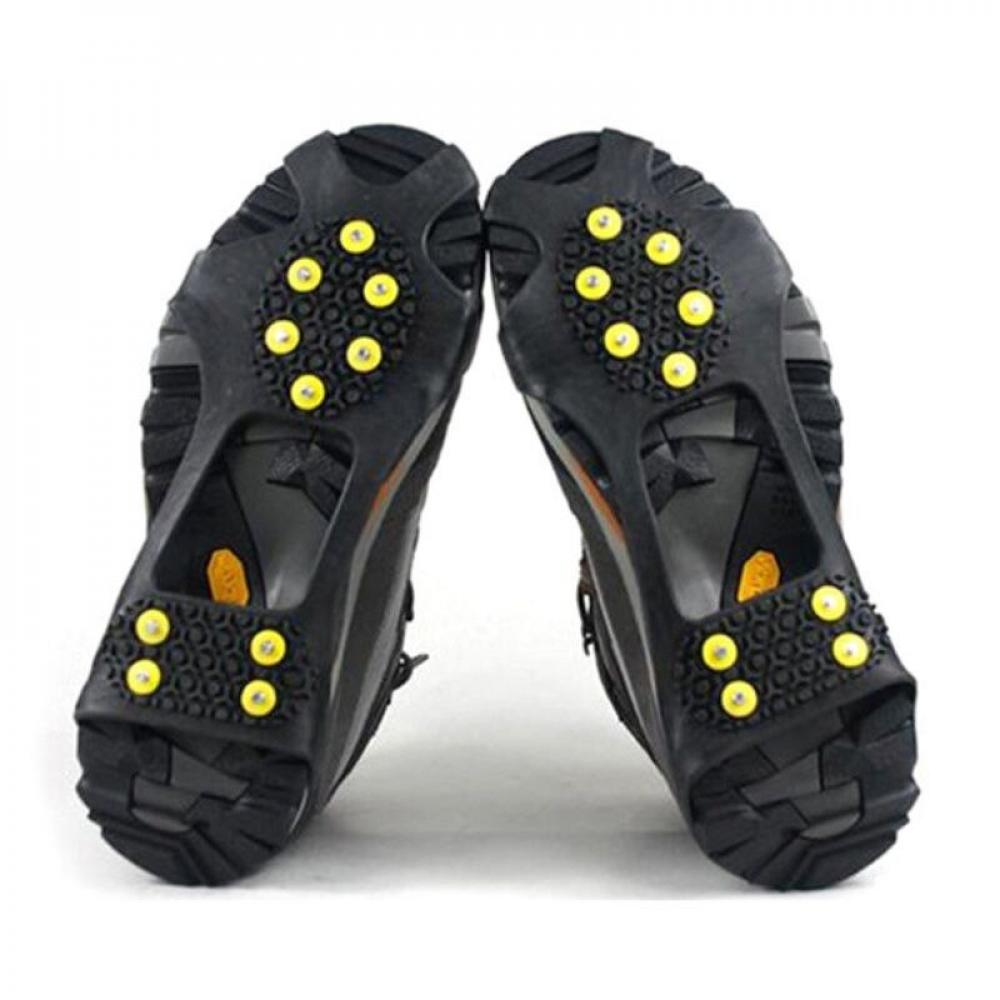 Non-Slip Shoe Cover,Ice Snow Grippers,Over Shoe Boot Traction Cleat Rubber Spikes Mountaineering Non-Slip Shoe Cover 10-Stud Slip-on Stretch Footwear - image 5 of 5