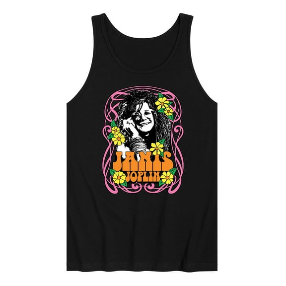 Janis Joplin - Flowers - Men's Jersey Tank Top