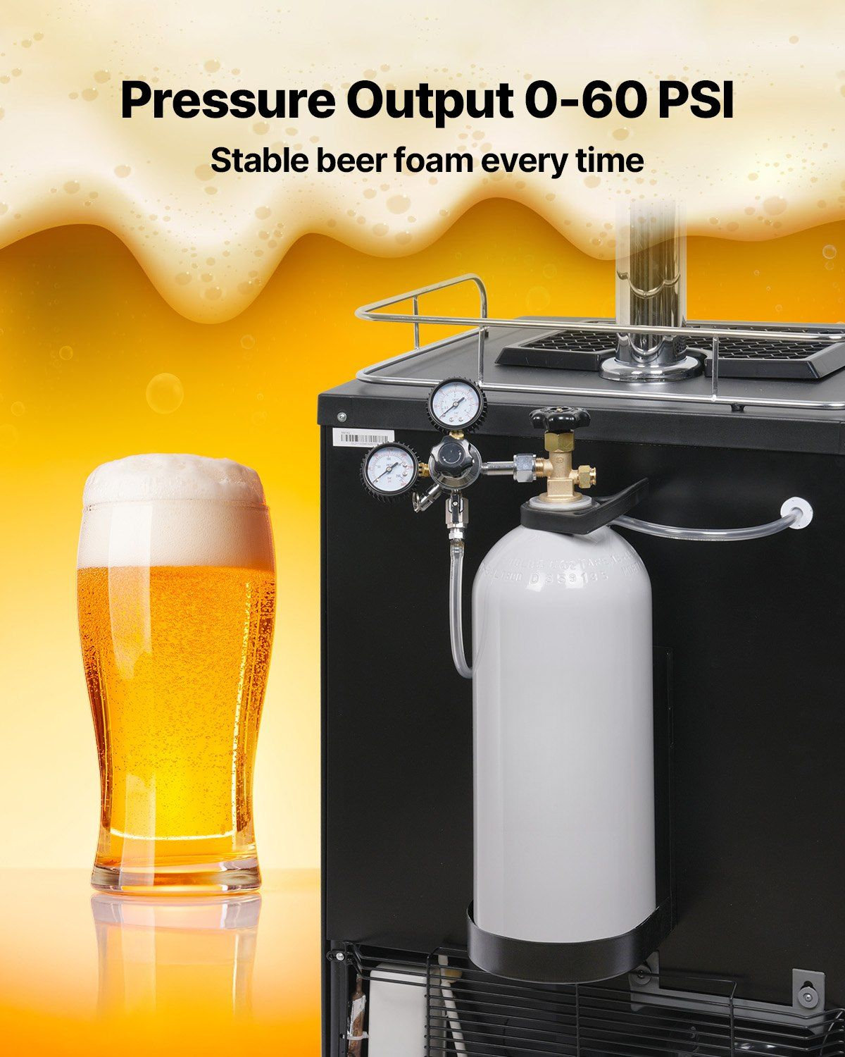 10 lb Aluminum CO2 Tank Cylinder - DOT Approved CGA320 Valve Gas Cylinder for Kegerators, Homebrew Beer, Soda Carbonation & Aquarium Use (New, Lightweight Alloy Construction)