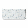thumbnail image 1 of Winter Computer Mouse Pad, Cold December Design Simple Seasonal Snowy Weather Ice Frost Gentle Winter, Rectangle Non-Slip Rubber Mousepad X-Large, 35" x 15" Gaming Size, Blue White, by Ambesonne, 1 of 2
