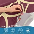 thumbnail image 3 of Yayeee Kitchen Curtains Tier Pair Light Filtering 27"x24" Rod Pocket Short Cafe Window Panel, Red Circles, 3 of 7