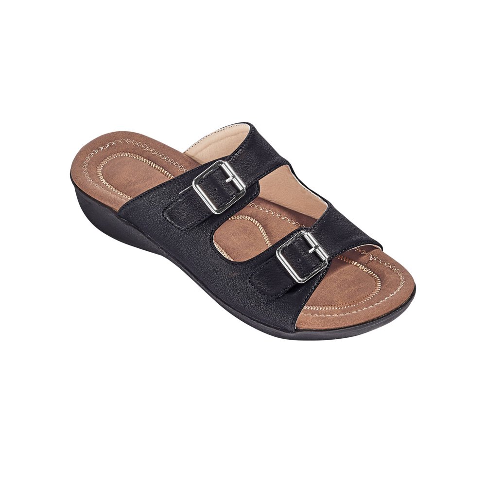 Carol Wright - Buckle Slip-On Sandal - Walmart.com - Walmart.com