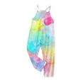thumbnail image 4 of Odeerbi Teen Girls Summer Jumpsuit Tie-dye Bib Overalls Casual Sleeveless Rompers Long Pants with Pockets 5-14 Years Pink, 4 of 6