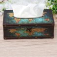 thumbnail image 3 of British Style Tissue Holder Restaurant Paper Box Napkin Holder Creative Paper Box Green Map, 3 of 8