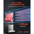 thumbnail image 2 of 12L Single Tank Slushy Machine, 48 Cups Frozen Drink Maker for Smoothie Margarita, 2 of 6