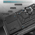 thumbnail image 3 of Samsung Galaxy A53 5G Case, Galaxy A53 5G Phone Case with HD Screen Protector, Heavy Duty Shockproof Phone Cover with Magnetic Kickstand Ring for Samsung A53 5G, Black, 3 of 7