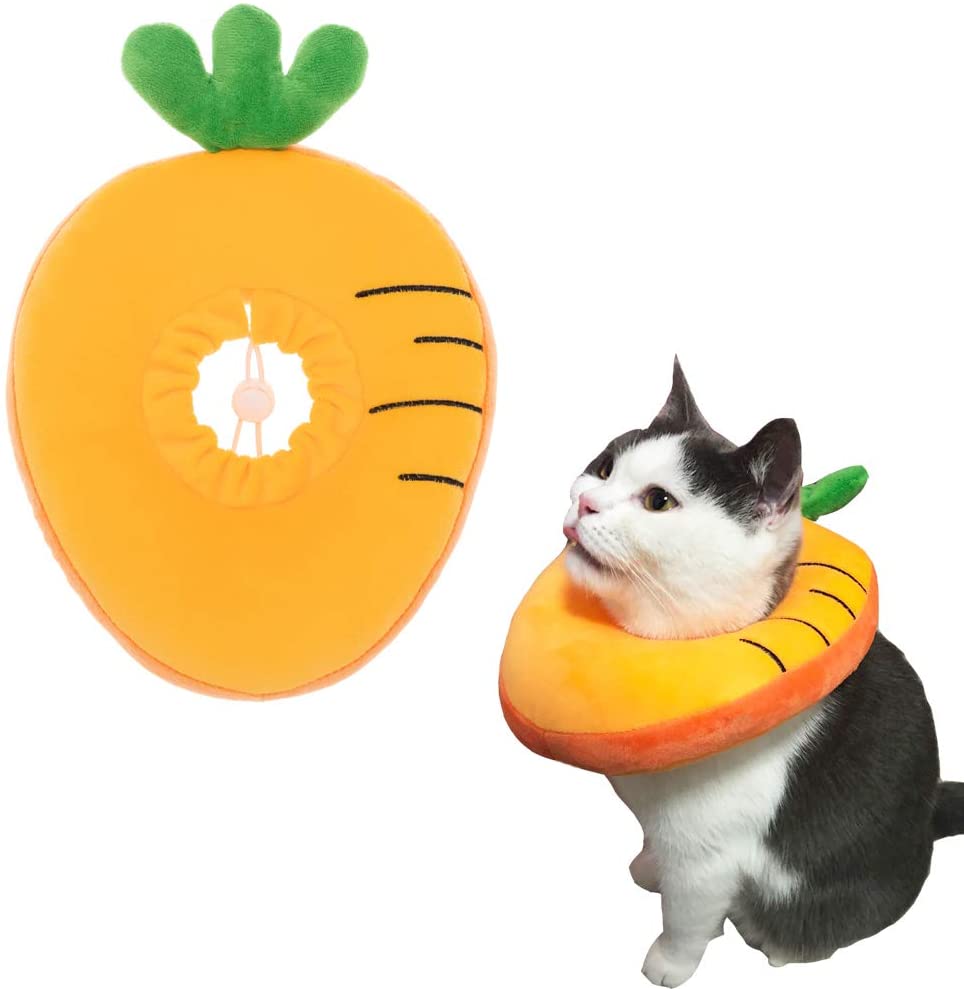 P5HAO Cat Cone Collar Soft Cat Recovery Collar Cute Donut for Wound