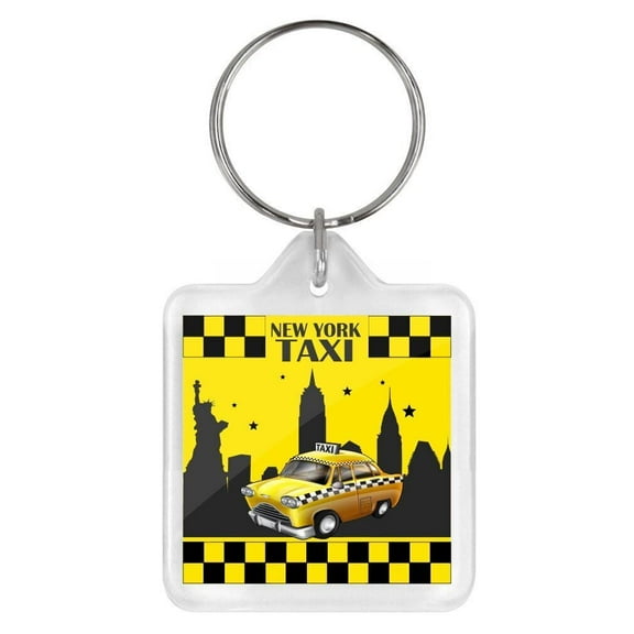 NYC Taxi Keychain Lucite