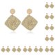 thumbnail image 1 of Qarigey Pendientes occidentales vintage estilo bohemio exquisita joyería cuadrilátero blanco Cuadrilátero blanco 10piezas, 1 of 6