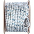 thumbnail image 3 of Seachoice Boat Anchor Line Rope, 3-Strand Twisted, Nylon, White/Blue, 5/8 In. X 250 Ft., 3 of 4