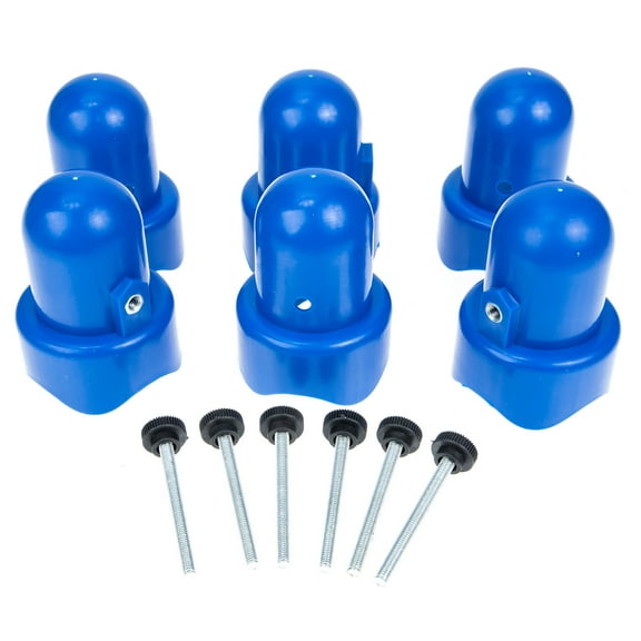 Raindrops 6 Sets Plastic Trampoline Pole Caps Assorted Color Simple Design for Outdoor