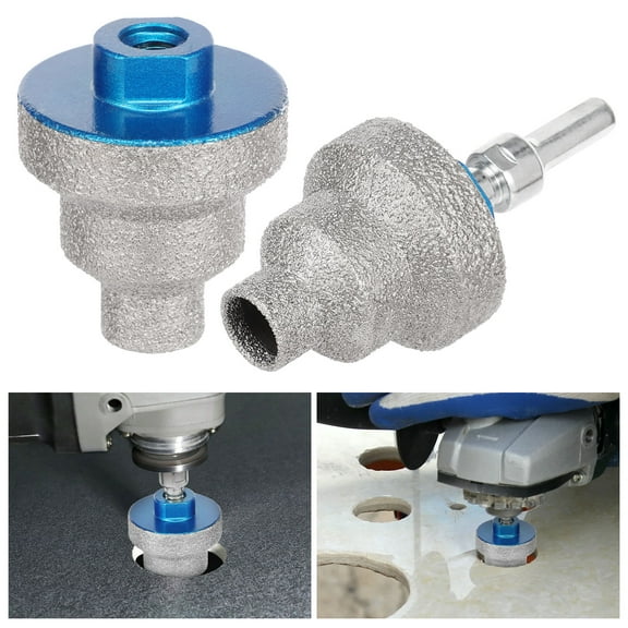 2Pcs M10 Diamond Step Chamfer Drill Bit Versatile Impact Resistant Pagoda Diamond Core Drill Bit for Metal Wood Tile Marble Concrete