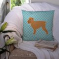 thumbnail image 3 of Carolines Treasures BB3740PW1414 Brussels Griffon Checkerboard Blue Fabric Decorative Pillow, 3 of 4