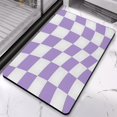thumbnail image 2 of Premium Checkered Grid Bathroom Rug (20x32in): Extra Soft & Absorbent Microfiber Material, Non-Slip Bath Carpet for a Luxurious Bathroom Experience, 2 of 5