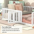 thumbnail image 5 of Bellemave Queen Size  Floor Bed with Fence and Door, Wood Montessori Bed Frame, Floor Bed Frame, Slats Not Included (Queen,White), 5 of 13