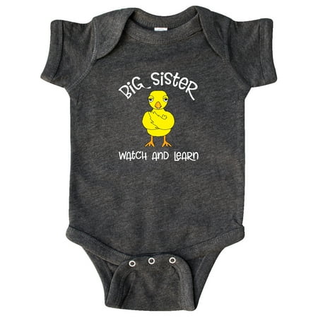 

Inktastic Big Sister Chick White Text Gift Baby Girl Bodysuit