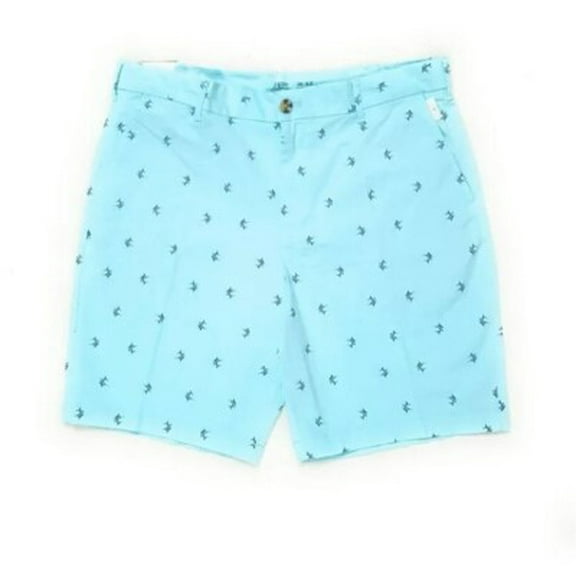 IZOD Men's Saltwater Relaxed Classics Stretch Flat Front, Tanager Turquois, 36W