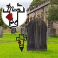 thumbnail image 4 of Grave Decorations for Cemetery Dad Memorial Metal Outdoor Decor Red Artificial Flowers 1 Pc Lawn Decorations Outdoor Sympathy Flowers in Loving Memory, 4 of 7