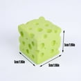thumbnail image 3 of TOYOUME Cheese Block Squishy, 2 inch, Green, 3 of 6