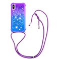 thumbnail image 1 of Funda para iPhone X/iPhone XS Brillantina Líquida Divertida Reluciente y con Cristales en Movimiento Cuerpo Cruzado con Cordón Ajustable, 1 of 5