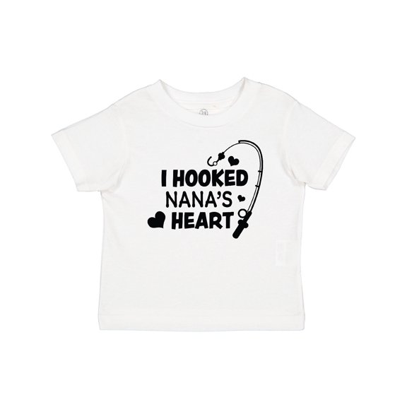 Inktastic I Hooked Nana's Heart with Fishing Rod Boys or Girls Baby T-Shirt