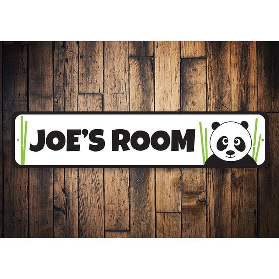 Panda Novelty Sign, Metal Wall Decor - 4x18 inches