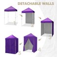 thumbnail image 3 of EAGLE PEAK 5 x 5 ft Straight Leg Outdoor Portable Canopy Tent with 4 Removable Sunwall,Purple, 3 of 10
