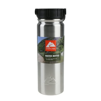Ozark Trail 24 oz Silver Stainless Steel Water Bottle with Screw Cap